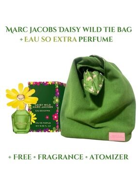 MARC JACOBS Daisy Wild Eau So Extra Mini Splash & Reversible Corduroy Tie Bag